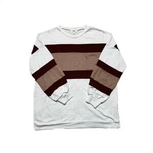 BKE Long Sleeve Crewneck Sweater Size Small Colorblock Stripe